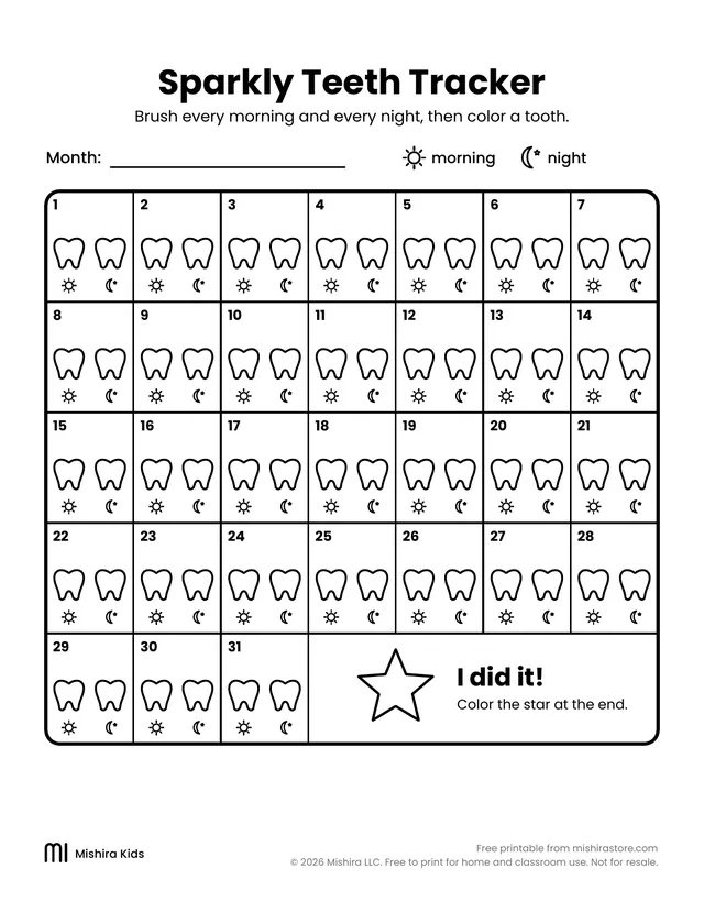 Tooth-brushing tracker page
